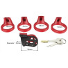 Generique Cage de chasteté Joker 7.5 x 3cm Rouge-Noir